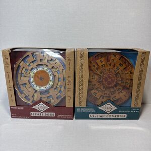 Dendera Zodiac & Grecian Computer True Genius Wood Puzzles, Brainteasers
